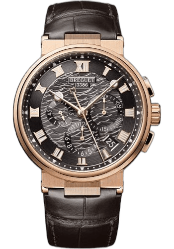 Breguet Marine Chronographe Rose Gold — Black Dial | Ref. 5527BR/G3/9WV