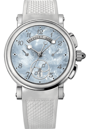 Breguet Marine Steel — Mother-of-Pearl Chronograph with Integrated Subdials | Ref. 8827ST/59/586