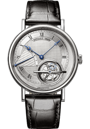 Breguet Tourbillon Extra-Plat Platinum — Hand-Guilloché Silver-Gold Dial | Ref. 5377PT/12/9WU
