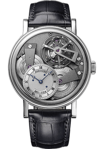 Breguet Tradition Platinum Grande Complication — Fusée-Chain Tourbillon with Silvered Dial | Ref. 7047PT/11/9ZU