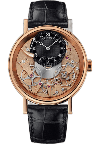 Breguet Tradition Rose Gold — Black & Grey Skeletonised Dial | Ref. 7057BR/R9/9W6