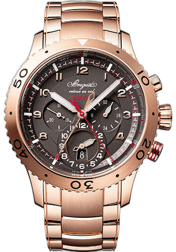 Breguet Type XX Rose Gold Transatlantique — Dual Time Zone Flyback Chronograph | Ref. 3880BR/Z2/RXV