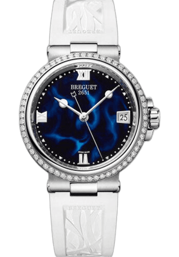 Breguet Marine Dame Steel — Diamond Bezel Blue Dial | Ref. 9518ST/E2/584/D000