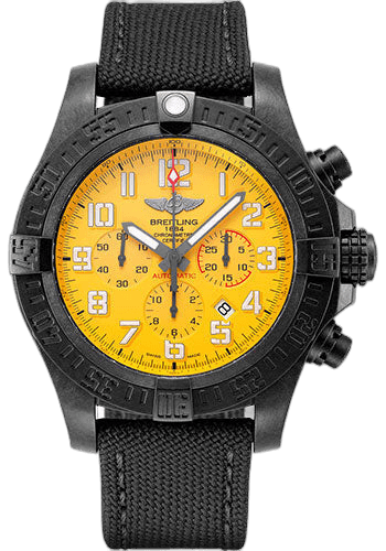 Breitling Avenger Hurricane 12h Watch - Breitlight - Cobra Yellow Dial - Black Military Strap - Tang Buckle - XB0170E41I1W1 50mm B01 Breitlight Yellow Dial Watch Ref. XB0170E41I1W1