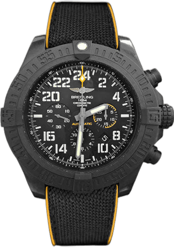 Breitling Avenger Hurricane Watch - 50mm Breitlight Case - Volcano Black Dial - Anthracite Yellow Military Rubber Strap - XB1210E4/BE89/257S/X20D.4 Breitlight Volcano Black Dial Watch