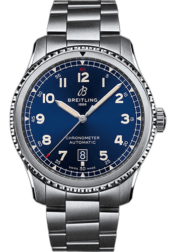 Breitling 41mm Aviator 8 Automatic 41 Watch - Stainless Steel - Blue Dial - Metal Bracelet - A17315101C1A1 Watch Ref. A17315101C1A1