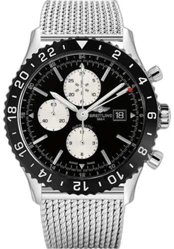 Breitling Chronoliner Watch - 46mm Steel Case - Black Dial - Steel Ocean Classic Bracelet - Y2431012/BE10/152A Watch Ref. Y2431012/BE10/152A