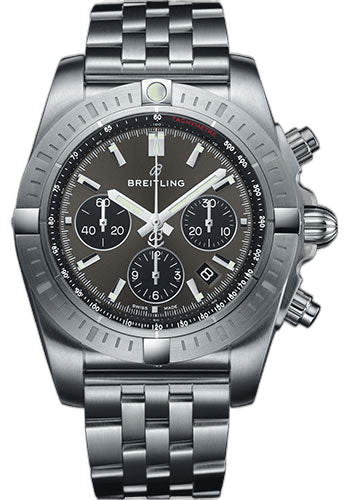 Breitling Chronomat B01 Chronograph 44 Watch - Steel Case - Blackeye Gray Dial - Steel Pilot Bracelet - AB0115101F1A1 44mm (AB0115101F1A1