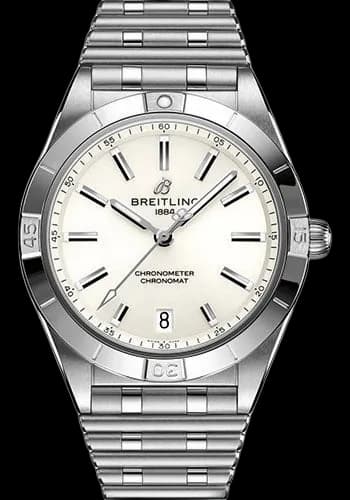 Breitling Chronomat Automatic 36 Watch - Stainless Steel - White Dial - Metal Bracelet - A10380101A3A1 36mm Watch Ref. A10380101A3A1