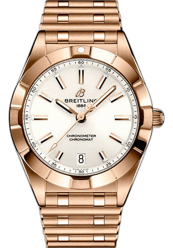Chronomat 32 Watch - 18K Red Gold - White Dial - Metal Bracelet - R77310101A1R1 32mm · Breitling R77310101A1R1