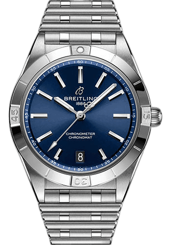 Breitling Chronomat Automatic 36 Watch - Stainless Steel - Blue Dial - Metal Bracelet - A10380101C1A1 36mm Ref. A10380101C1A1