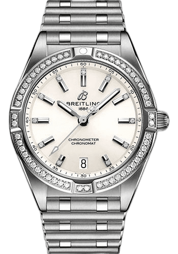 Breitling Chronomat 32 Watch - Stainless Steel (Gem-set) - White Diamond Dial - Metal Bracelet - A77310591A1A1 32mm Diamond White Dial Ref. A77310591A1A1