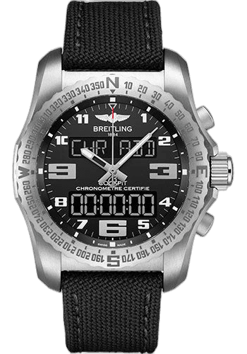 Cockpit B50 Watch - Titanium - Volcano Black Dial - Anthracite Military Strap - Tang Buckle - EB5010221B1W1 46mm Breitling Ref. EB5010221B1W1
