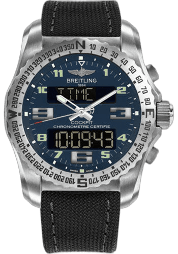 Breitling Cockpit B50 Watch - 46mm Titanium Case - Air Force Blue Dial - Anthracite Military Strap - EB501019/C904/100W/A20BASA.1 Watch Ref. EB501019/C904/100W/A20BASA.1