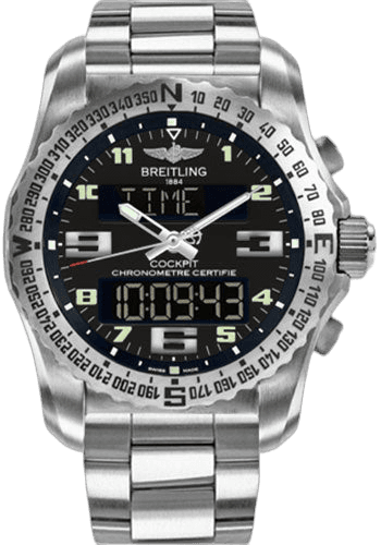 Professional Cockpit B50 Watch - 46mm Titanium Case - Volcano Black Dial - Titanium Professional III Bracelet - EB501022/BD40/176E — Breitling Ref. EB501022/BD40/176E