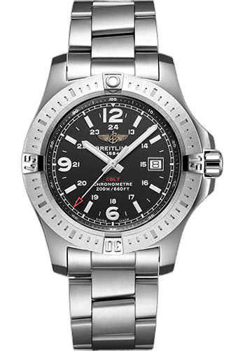 Breitling Colt Quartz Watch - Steel - Volcano Black Dial - Steel Bracelet - A74388111B1A1 44mm (A74388111B1A1