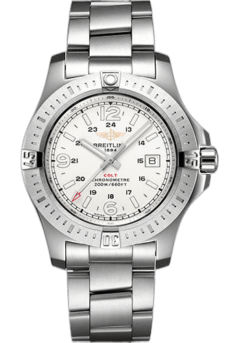 Breitling Colt Quartz Watch - Steel - Silver Dial - Steel Bracelet - A74388111G1A1 44mm (A74388111G1A1