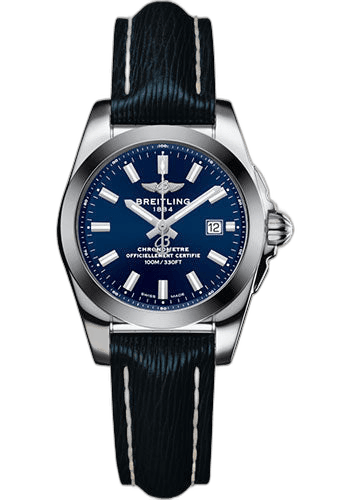 Breitling 29mm Galactic 29 Sleek Watch - Steel - Horizon Blue Dial - Mariner Blue Sahara Strap - Tang Buckle - W7234812/C948/271X/A12BA.1 Watch Ref. W7234812/C948/271X/A12BA.1