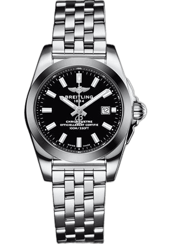 Galactic 29 Sleek Watch - Steel - Trophy Black Dial - Steel Bracelet - W72348121B2A1 29mm — Breitling Ref. W72348121B2A1