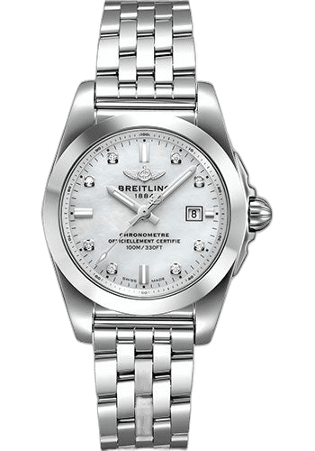 Breitling Galactic 29 Sleek Watch - Steel - Pearl Diamond Dial - Steel Bracelet - W72348121A2A1 29mm Diamond Diamond Dial Watch Ref. W72348121A2A1