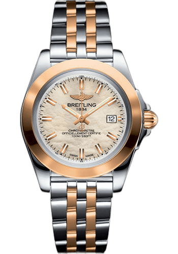 Breitling Galactic 32 Sleek Watch - Steel & rose Gold - Mother-Of-Pearl Dial - Two-Tone Bracelet - C71330121A1C1 32mm & Rose Gold Mother-of-Pearl Dial Timepiece [C71330121A1C1