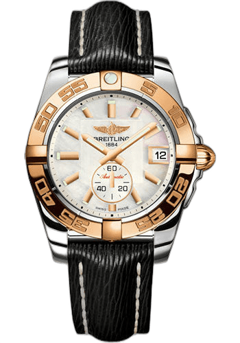 Breitling Galactic 36 Automatic Watch - Steel & rose Gold - Pearl Dial - Black Sahara Strap - C3733012/A724/213X/A16BA.1 36mm Ref. C3733012/A724/213X/A16BA.1