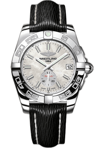 Galactic 36 Automatic Watch - Steel - Mother-Of-Pearl Dial - Black Sahara Strap - A3733012/A788/213X/A16BA.1 36mm · Breitling A3733012/A788/213X/A16BA.1