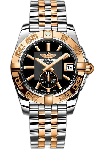 Breitling Galactic 36 Automatic Watch - Steel and 18K Rose Gold - Black Dial - Metal Bracelet - C37330121B1C1 36mm & 18K Rose Gold Black Dial Ref. C37330121B1C1