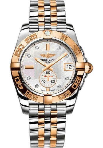 Galactic 36 Automatic Watch - Steel & rose Gold - Pearl Diamond Dial - Steel And Gold Bracelet - C37330121A2C1 36mm & Rose Gold Diamond Diamond Dial · Breitling C37330121A2C1