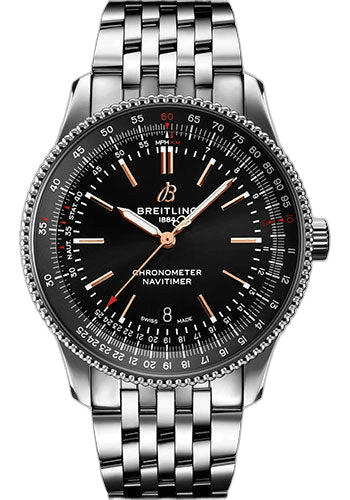 Breitling Navitimer Automatic 41 Watch - Stainless Steel - Black Dial - Stainless Steel Bracelet - A17326241B1A1 41mm (A17326241B1A1