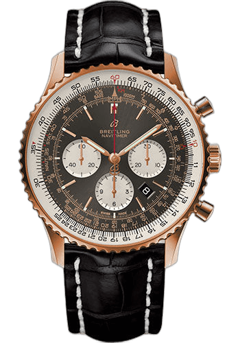 Navitimer 1 B01 Chronograph 46 Watch - Red Gold Case - Anthracite Dial - Black Croco Strap - RB0127121F1P1 · Breitling 46mm — RB0127121F1P1