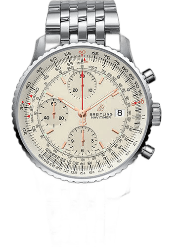 Breitling Navitimer 1 Chronograph 41 Watch - Steel Case - Mercury Silver Dial - Steel Pilot Bracelet - A13324121G1A1 41mm Watch Ref. A13324121G1A1