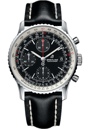 Navitimer 1 Chronograph 41 Watch - Steel Case - Black Dial - Black Leather Strap - A13324121B1X1 41mm · Breitling A13324121B1X1