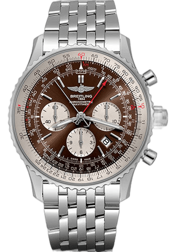 Breitling Navitimer B03 Chronograph Rattrapante 45 Watch - Steel - Panamerican Bronze Dial - Steel Bracelet - AB0310211Q1A1 — Ref. AB0310211Q1A1