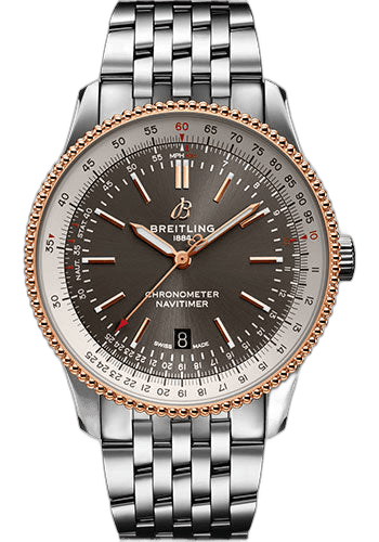 Navitimer Automatic 41 Watch - Steel & Red Gold - Anthracite Dial - Steel Bracelet - U17326211M1A1 41mm & 18K Red Gold Anthracite Dial by Breitling — U17326211M1A1