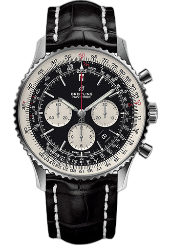 Breitling Navitimer 1 B01 Chronograph 46 Watch - Steel Case - Black Dial - Black Croco Strap - AB0127211B1P1 46mm (AB0127211B1P1