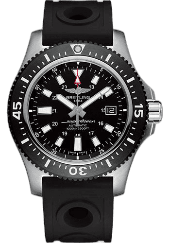 Superocean II 44 Watch - Steel - Volcano Black Dial - Black Ocean Racer II Strap - Tang Buckle - Y1739310/BF45/227S/A20SS.1 44mm — Breitling Ref. Y1739310/BF45/227S/A20SS.1