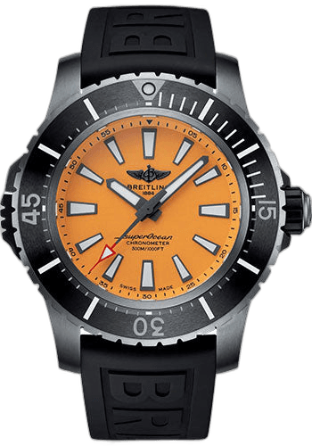Superocean Automatic 48 Watch - Titanium - Yellow Dial - Black Rubber Strap - Tang Buckle - E17369241I1S1 48mm — Breitling Ref. E17369241I1S1