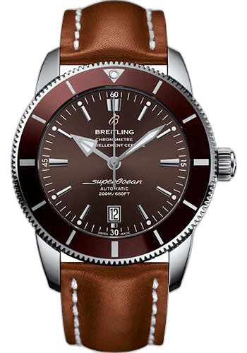 Superocean Heritage II 46 Watch - Steel Case - Copperhead Bronze Dial - Gold Leather Strap - AB202033/Q618/440X/A20D.1 46mm — Breitling Ref. AB202033/Q618/440X/A20D.1