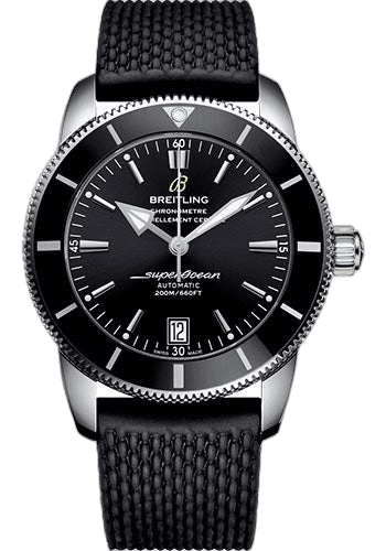Breitling Superocean Heritage II B20 Automatic 42 Watch - Steel Case - Volcano Black Dial - Black Rubber Aero Classic Strap - AB2010121B1S1 42mm Watch Ref. AB2010121B1S1