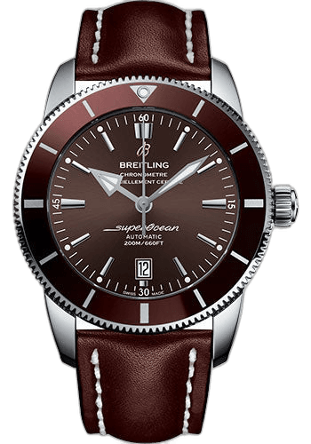Breitling 46mm Superocean Heritage II 46 Watch - Steel Case - Copperhead Bronze Dial - Brown Leather Strap - AB202033/Q618/444X/A20D.1 Watch Ref. AB202033/Q618/444X/A20D.1