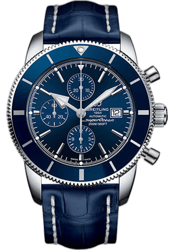 Superocean Heritage II Chronograph 46 Watch - Steel Case - Gun Blue Dial - Blue Croco Strap - A1331216/C963/747P/A20D.1 46mm · Breitling A1331216/C963/747P/A20D.1
