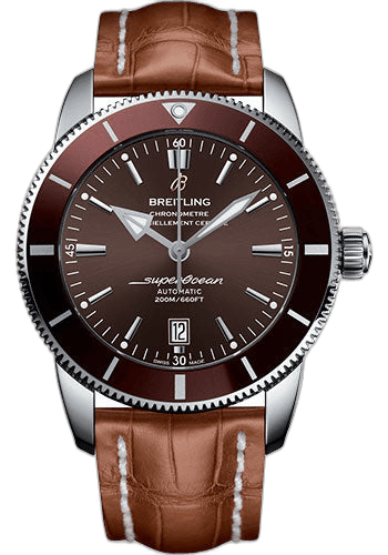 Breitling Superocean Heritage II 46 Watch - Steel Case - Copperhead Bronze Dial - Gold Croco Strap - AB202033/Q618/755P/A20D.1 46mm (AB202033/Q618/755P/A20D.1