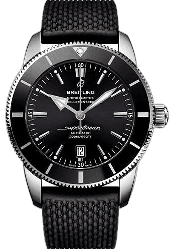 Breitling Superocean Heritage II B20 Automatic 46 Watch - Steel Case - Volcano Black Dial - Black Rubber Aero Classic Strap - AB2020121B1S1 46mm Ref. AB2020121B1S1