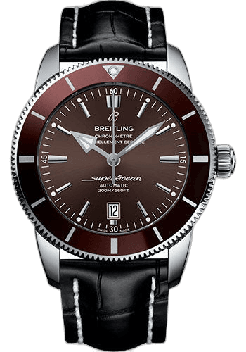Superocean Heritage II 46 Watch - Steel Case - Copperhead Bronze Dial - Black Croco Strap - AB202033/Q618/761P/A20D.1 46mm — Breitling Ref. AB202033/Q618/761P/A20D.1