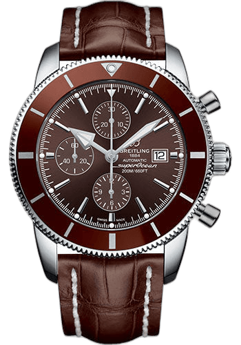 Superocean Heritage II Chronograph 46 Watch - Steel Case - Copperhead Bronze Dial - Brown Croco Strap - A1331233/Q616/757P/A20D.1 46mm Breitling Ref. A1331233/Q616/757P/A20D.1