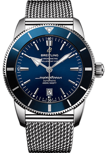 Breitling Superocean Heritage II B20 Automatic 46 Watch - Steel Case - Gun Blue Dial - Steel Ocean Classic Bracelet - AB2020161C1A1 46mm