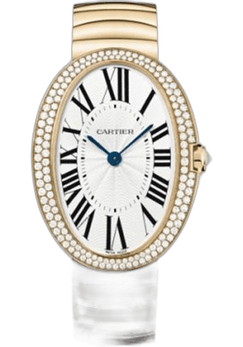 Cartier Baignoire Watch - Large Pink Gold Diamond Case - Gold Bracelet - WB520003 Rose Gold Watch Ref. WB520003