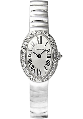 Cartier Baignoire Watch - Mini White Gold Diamond Case - WB520025