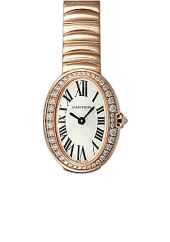 Cartier Rose Gold Baignoire Watch - Mini Pink Gold Diamond Case - WB520026 — Ref. WB520026